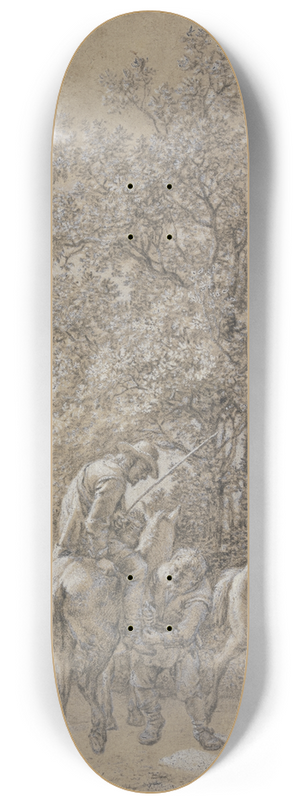 Paulus Potter - Vor einer Htte halten zwei Reiter 8.25 inch art skate deck