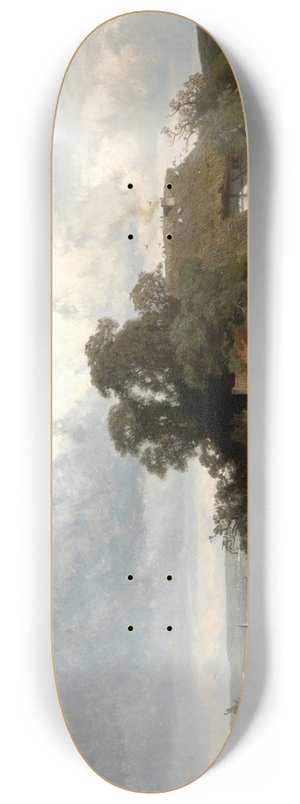 Paul Weber - Sommerlandschaft mit Bauernhaus und Mhle 8.25 inch art skate deck