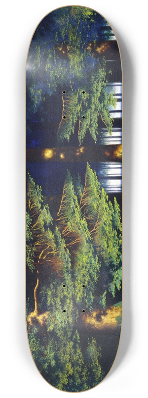 Paul Wilhelm Keller-Reutlingen - Waldinneres mit grasender Schafherde 8.25 inch art skate deck Paul Wilhelm Keller-Reutlingen - Waldinneres mit grasender Schafherde 8.25 inch art skate deck