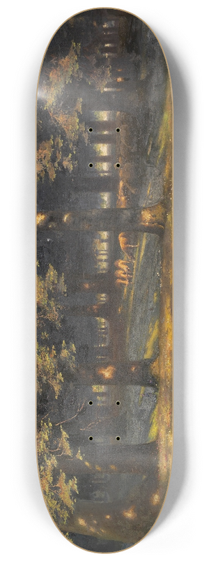 Paul Wilhelm Keller-Reutlingen - Waldlichtung mit grasenden Schafen 8.25 inch art skate deck Paul Wilhelm Keller-Reutlingen - Waldlichtung mit grasenden Schafen 8.25 inch art skate deck