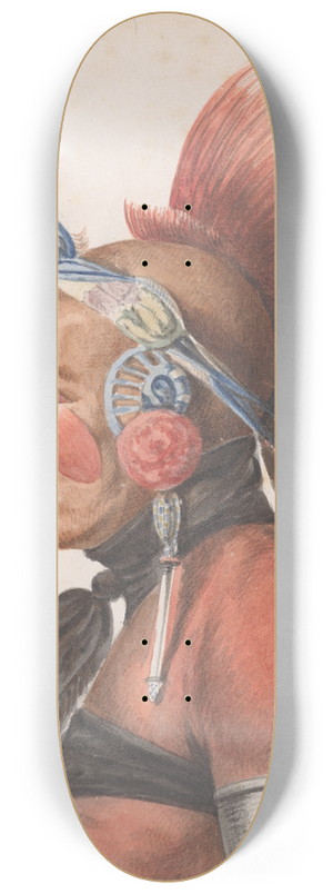 Pavel Petrovich Svinin - An Osage Warrior 8.25 inch art skate deck