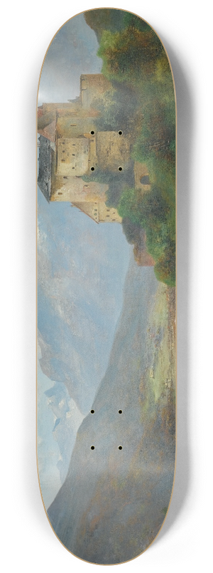 Adolf Obermllner - Schloss Vaduz 8.25 inch art skate deck Adolf Obermllner - Schloss Vaduz 8.25 inch art skate deck