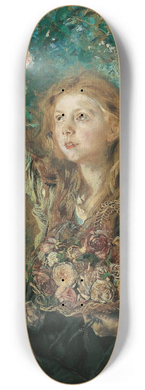 Anton Romako - Die Rosenpflckerin 8.25 inch art skate deck