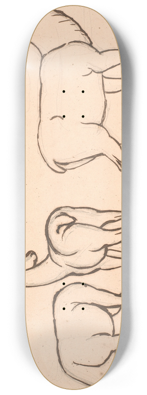 P. C. Skovgaard - Kronhjorte og to hinde 8.25 inch art skate deck