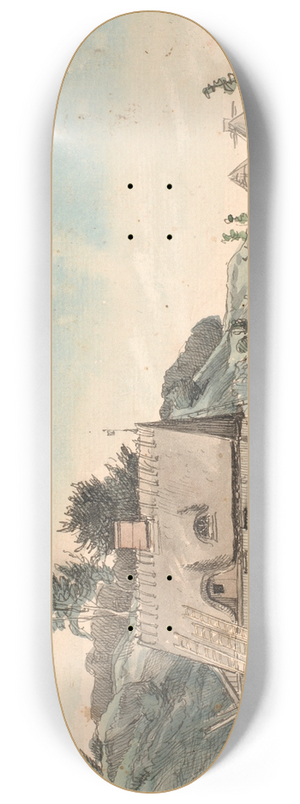 P. C. Skovgaard - Kystlandskab med strtkte huse 8.25 inch art skate deck
