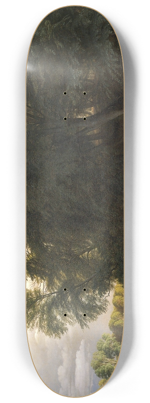 P. C. Skovgaard - Summer afternoon by a lake 8.25 inch art skate deck