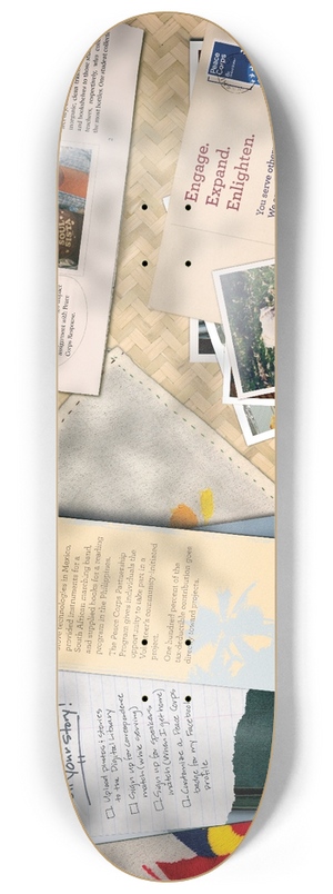 Peace Corps - Worldview Ad June summer 2010 8.25 inch art skate deck