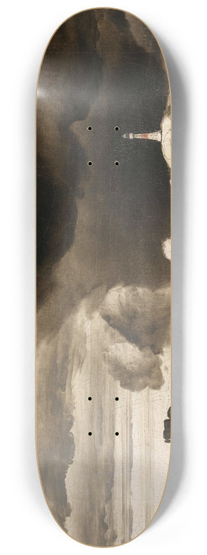 Peder Balke - Lighthouse on the Norwegian Coast 8.25 inch art skate deck