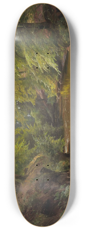 Peder Mrk Mnsted - Wooded River Landscape 8.25 inch art skate deck