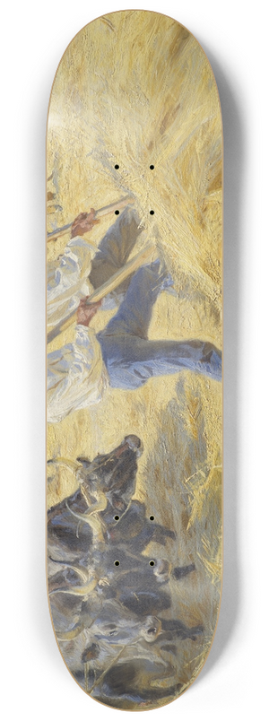 Peder Severin Kryer - Threshing in the Abruzzi. Civit dAntino 8.25 inch art skate deck