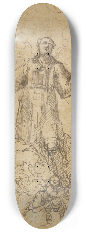 Pedro Atanasio Bocanegra - A Male Saint in Glory 8.25 inch art skate deck