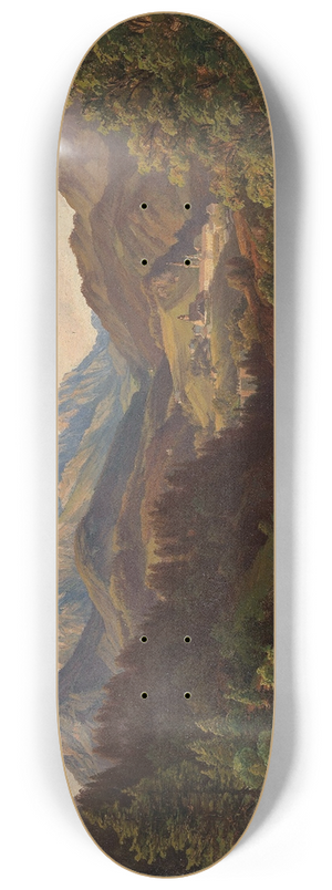 Anton Schiffer - Landschaft Mit Kloster 8.25 inch art skate deck