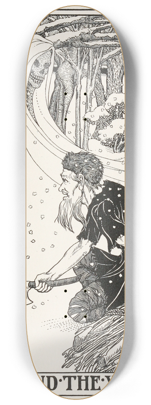 Percy J. Billinghurst - Death and the Woodman 8.25 inch art skate deck