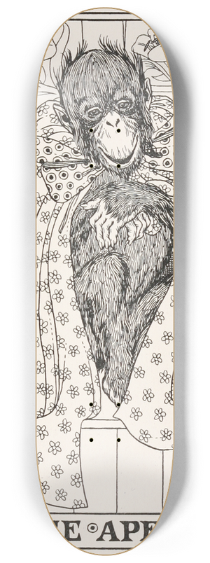 Percy J. Billinghurst - The Ape 8.25 inch art skate deck