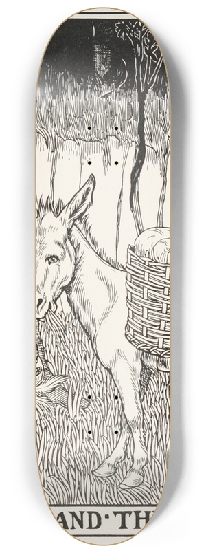 Percy J. Billinghurst - The Ass and the Dog 8.25 inch art skate deck