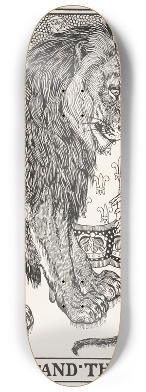 Percy J. Billinghurst - The Lion and the Monkey 8.25 inch art skate deck