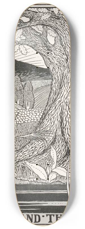 Percy J. Billinghurst - The Oak and the Reed 8.25 inch art skate deck