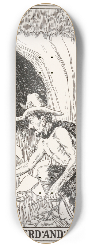 Percy J. Billinghurst - The Shepherd and the Lion 8.25 inch art skate deck