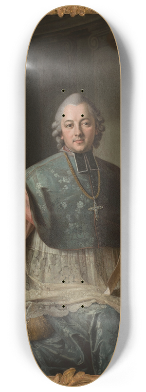Per Krafft the Elder - Portrait of Ignacy Krasicki 8.25 inch art skate deck