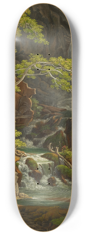 Peter Birmann - Waterfall in the Mnster Valley 8.25 inch art skate deck