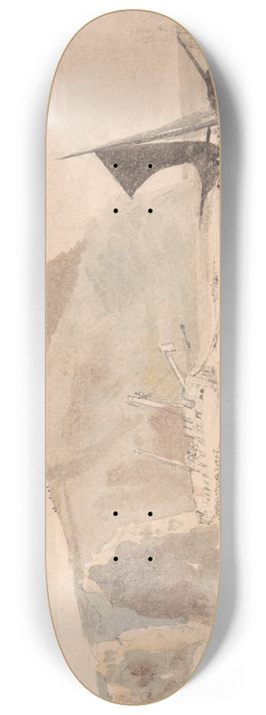 Peter DeWint - Shipwreck off the Needles, Isle of Wight 8.25 inch art skate deck