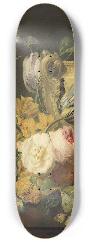 Peter Faes - Flowers by a Stone Vase 8.25 inch art skate deck