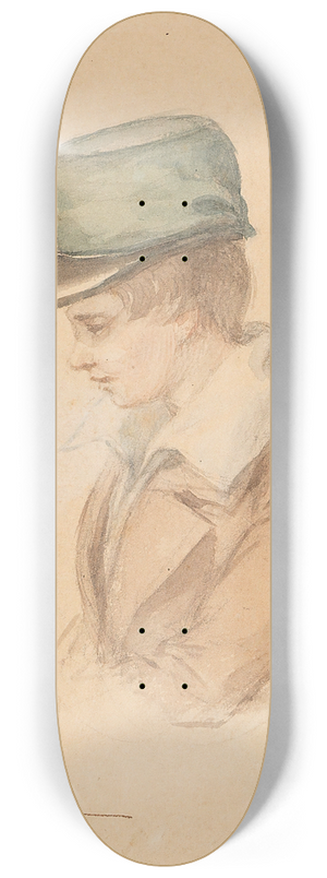 Peter Fendi - Boy with Green Cap 8.25 inch art skate deck