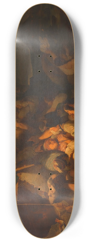 Peter Fendi - Szene aus der Donauberschwemmung 8.25 inch art skate deck