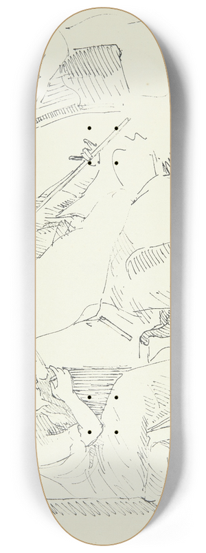Peter Hansen - Kopi efter antik freske i museet i Napolil Musikscene 8.25 inch art skate deck