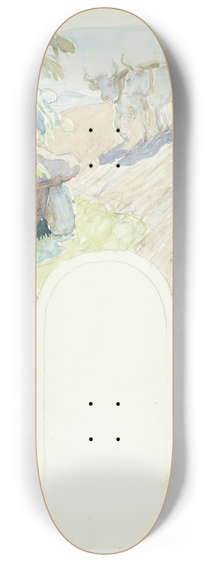 Peter Hansen - Landbruget Udkast til ptnkt freske i Faaborg 8.25 inch art skate deck