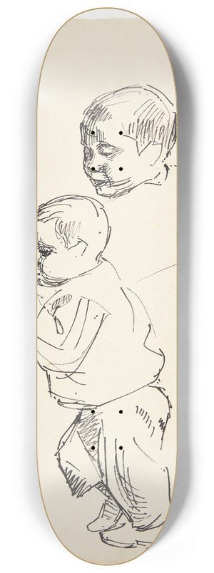 Peter Hansen - Lsende dreng, et drengehoved og et italiensk landskab 8.25 inch art skate deck Peter Hansen - Lsende dreng, et drengehoved og et italiensk landskab 8.25 inch art skate deck