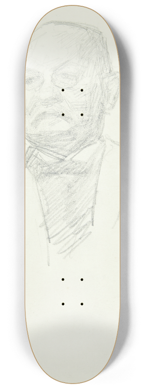 Peter Hansen - Portrt af maleren Kristian Zahrtman Brystbillede 8.25 inch art skate deck