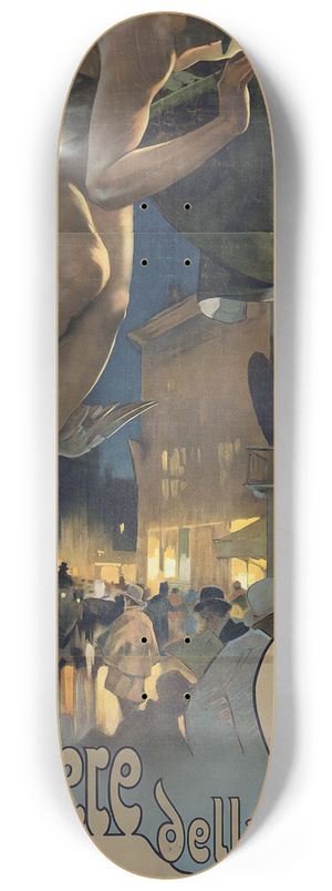 Adolfo Hohenstein - Corriere Della Sera  Milano 8.25 inch art skate deck Adolfo Hohenstein - Corriere Della Sera  Milano 8.25 inch art skate deck