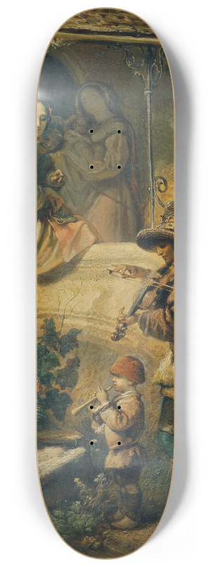 Peter Johann Nepomuk Geiger - Idylle (Italienische Bettelmusikanten) 8.25 inch art skate deck