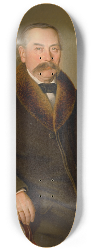 Peter Michal Boh - Portrait of a Man in Fur Coat 8.25 inch art skate deck
