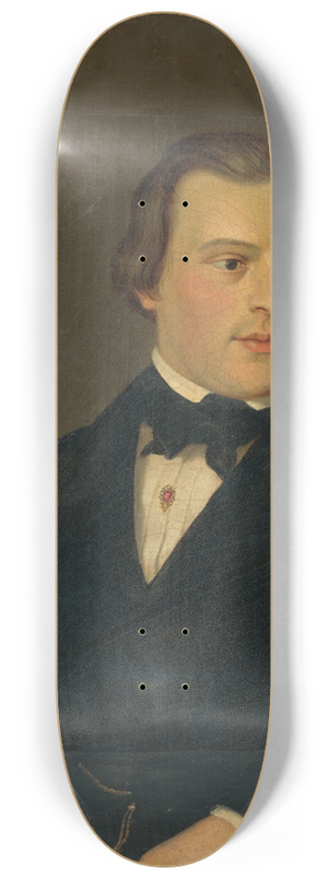 Peter Michal Boh - Portrait of a Writing Man 8.25 inch art skate deck