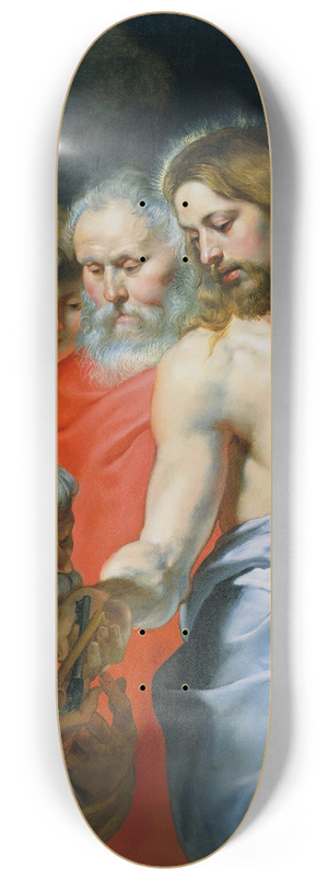 Peter Paul Rubens - Christs Charge to Peter 8.25 inch art skate deck