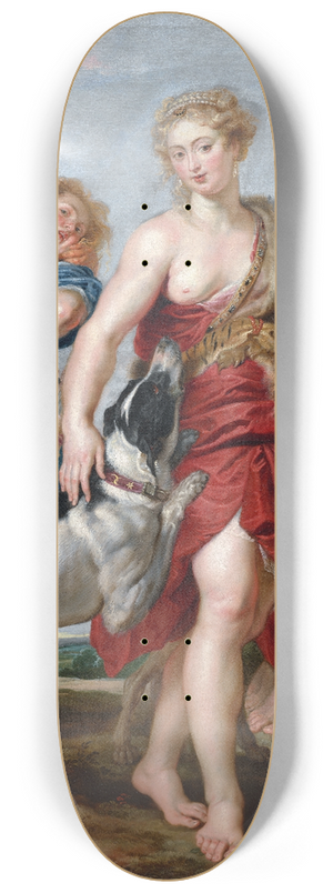 Peter Paul Rubens - Diana and Her Nymphs Departing For The Hunt 8.25 inch art skate deck
