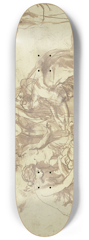 Peter Paul Rubens - Finding of Moses 8.25 inch art skate deck