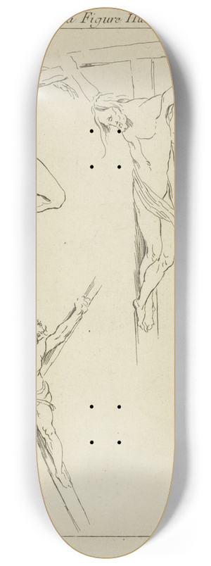 Peter Paul Rubens - Four studies of crucified figures 8.25 inch art skate deck Peter Paul Rubens - Four studies of crucified figures 8.25 inch art skate deck