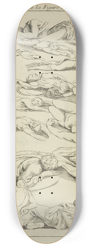 Peter Paul Rubens - Several figures in prone and supine positions 8.25 inch art skate deck Peter Paul Rubens - Several figures in prone and supine positions 8.25 inch art skate deck