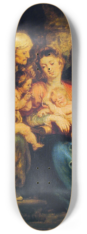 Peter Paul Rubens - The Holy Family with Saint Elizabeth and Saint John 8.25 inch art skate deck