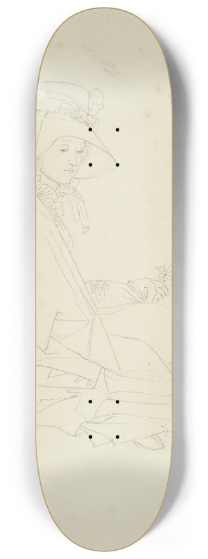 Peter von Cornelius - Bildnis der Christine Wenner, geborene Mal (Taunusreise) 8.25 inch art skate deck Peter von Cornelius - Bildnis der Christine Wenner, geborene Mal (Taunusreise) 8.25 inch art skate deck