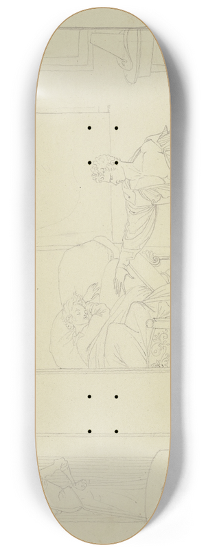 Peter von Cornelius - Die lamentable Nacht oder Die nchtliche Geisterbeschwrung (Taunusreise) 8.25 inch art skate deck Peter von Cornelius - Die lamentable Nacht oder Die nchtliche Geisterbeschwrung (Taunusreise) 8.25 inch art skate deck