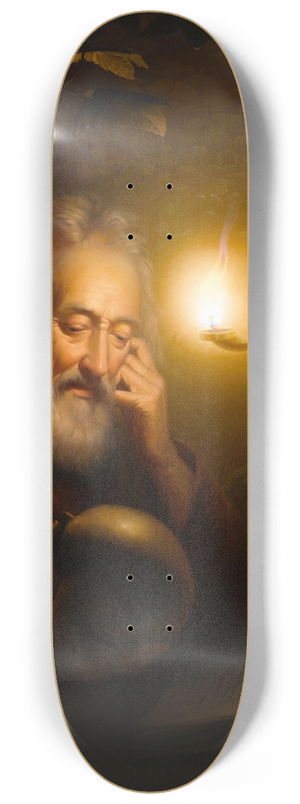 Petrus van Schendel - Saint Jerome 8.25 inch art skate deck