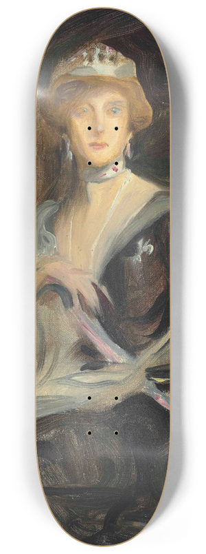 Philip Alexius de Lszl - Auguste Victoria, Queen of Portugal, in exile, a study 8.25 inch art skate deck