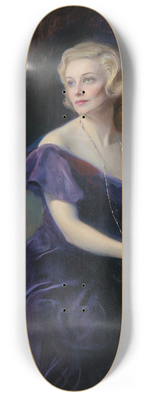 Philip Alexius de Lszl - Mrs Philip Astley, (ne Madeleine Carroll, 1906-1987) 8.25 inch art skate deck Philip Alexius de Lszl - Mrs Philip Astley, (ne Madeleine Carroll, 1906-1987) 8.25 inch art skate deck
