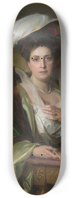Philip Alexius de Lszl - Portrait of a lady in a large hat 8.25 inch art skate deck