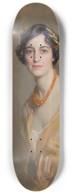 Philip Alexius de Lszl - Portrait of Mrs William Wickham Hoffman, ne Katherine Miller 8.25 inch art skate deck