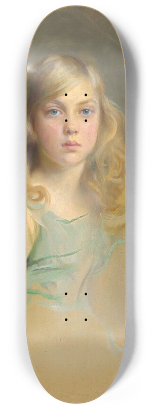 Philip Alexius de Lszl - Portrait of the Hon. Esme Mary Gabrielle Harmsworth, later Countess Cromer, aged nine 8.25 inch art skate deck Philip Alexius de Lszl - Portrait of the Hon. Esme Mary Gabrielle Harmsworth, later Countess Cromer, aged nine 8.25 inch art skate deck